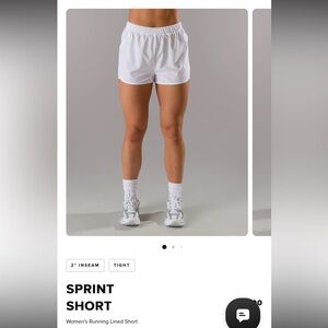 XS Alphalete Sprint Short in White